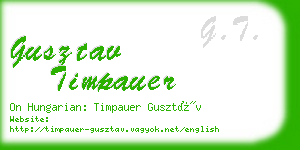 gusztav timpauer business card